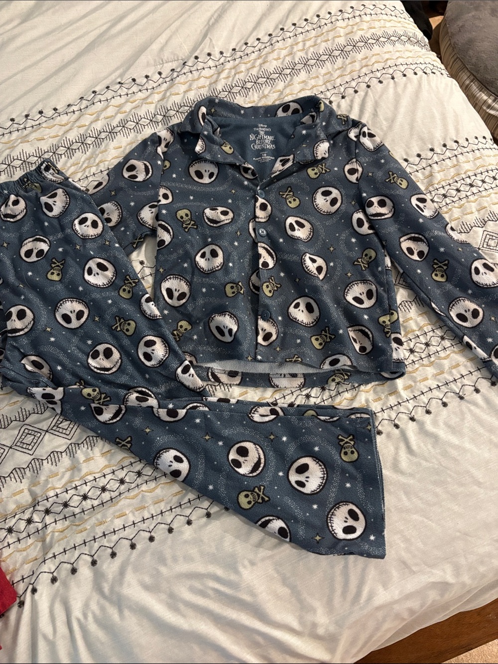 Disney Blue Jack Skellington Fleece Pajama Set